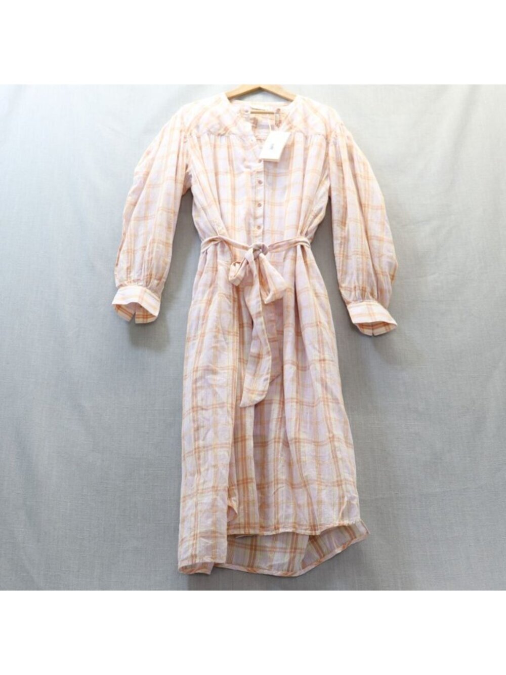 Ulla Johnson Fayette Plaid Midi Shirt Dress Size with Slip 12 NWT - Picture 5 of 16